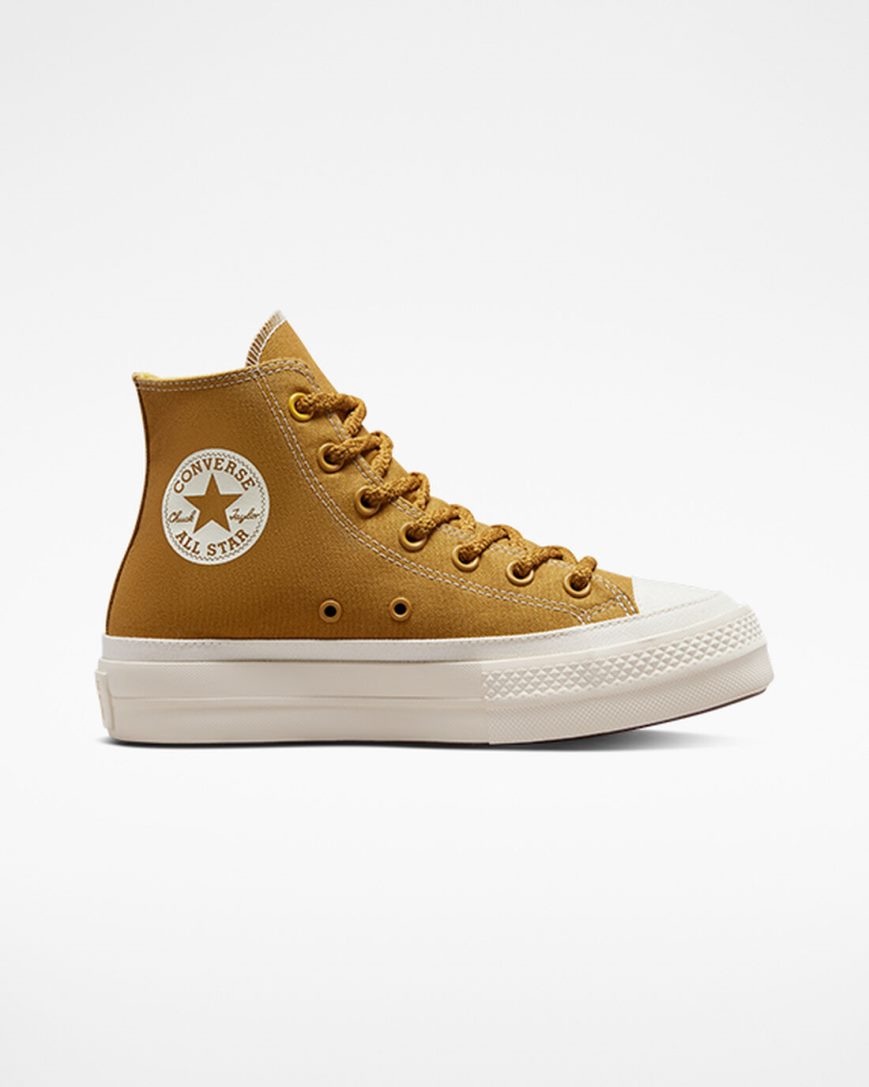 Women\'s Converse Chuck Taylor All Star Lift Tonal Canvas High Top Platform Shoes Orange / Yellow | AU C6345B